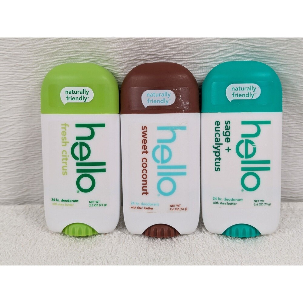Hello - Deodorant - Citrus - Coconut - Sage - 2.6 oz - 3 Pack